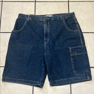 Men's Utility Blue Denim Cargo Shorts